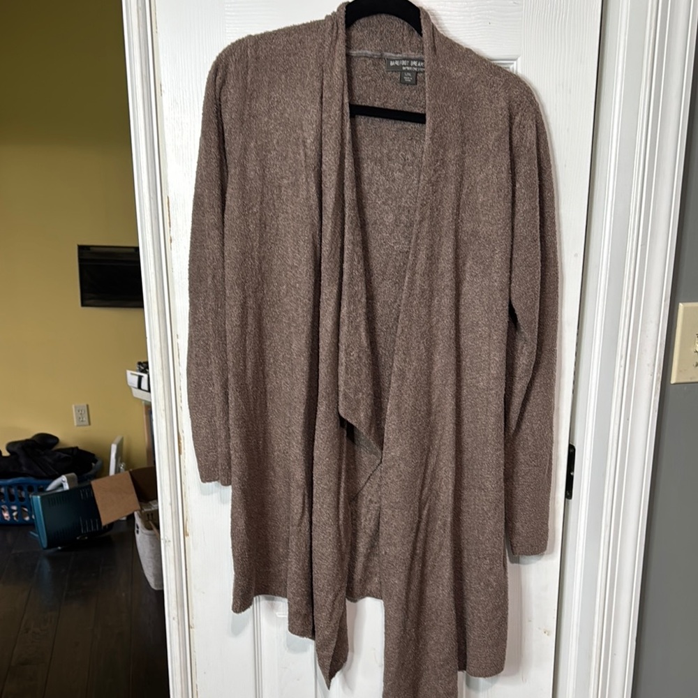 Barefoot Dreams Brown Knit Cardigan Sweater